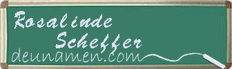 Rosalinde Scheffer Visitenkarte
